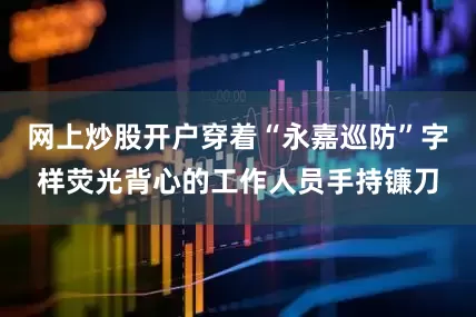 网上炒股开户穿着“永嘉巡防”字样荧光背心的工作人员手持镰刀